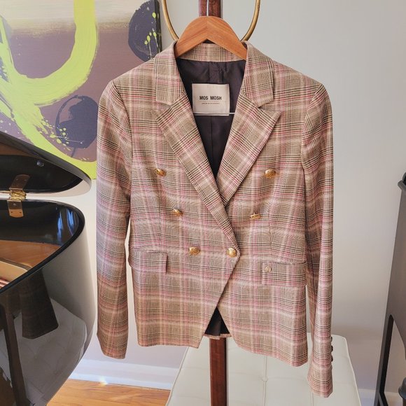 Mos Mosh Beliz Fara Plaid Blazer EU 36/US 6 - Picture 4 of 15